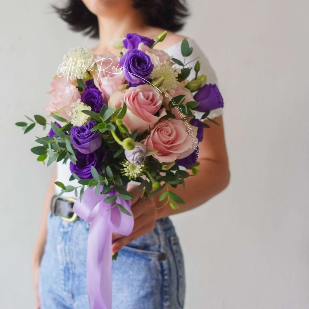 AfterRainFlorist_Lovely_Fresh_Flower_Pink_Purple_Bridal_Rom_Wedding_Floral_Hand_handtied_bouquet_Bunga_Tangan_Kahwin_PJ_Florist_KL_Klang_Valley_Flower_Gift_Delivery_Services