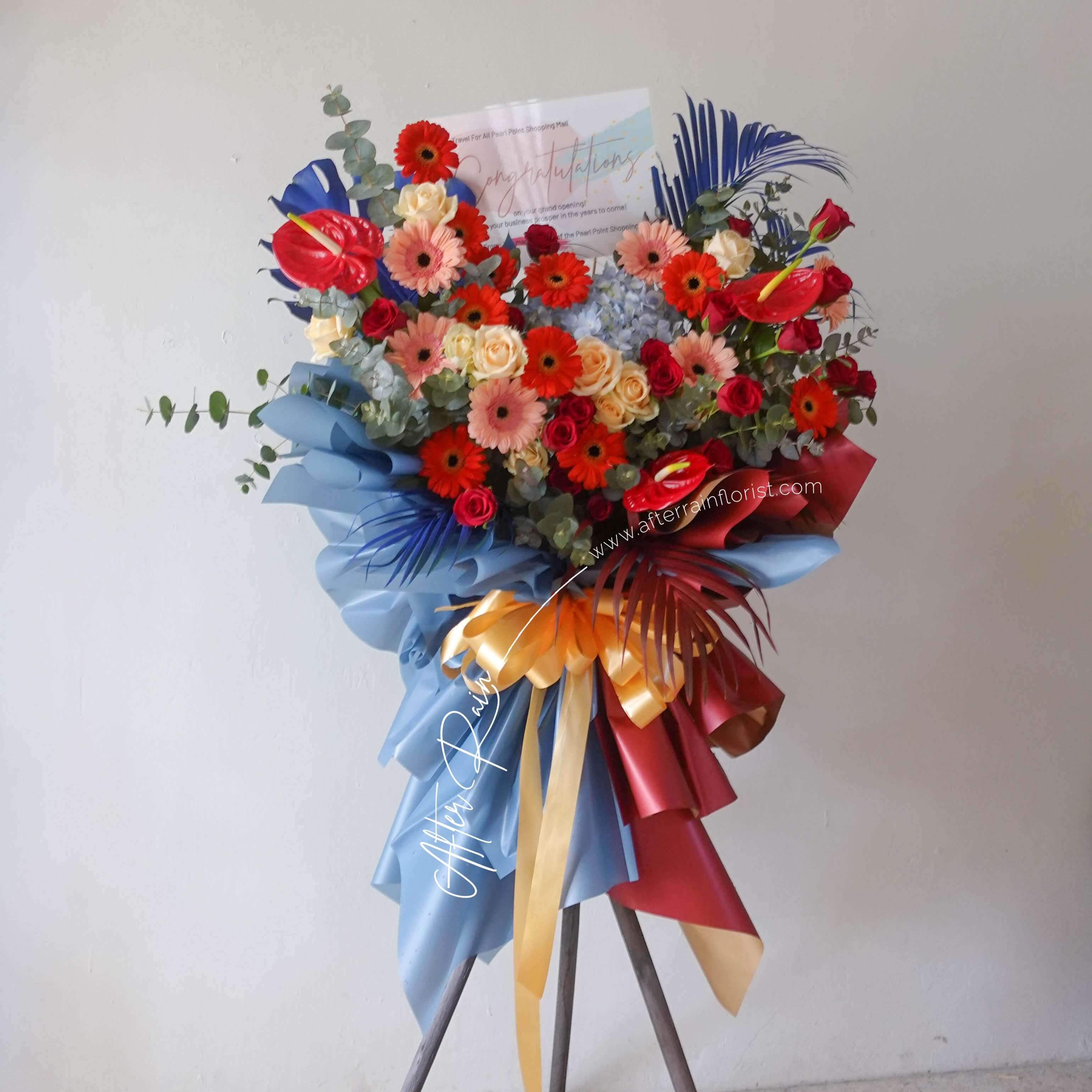 AfterRainFlorist_New_Business_Opening_Flower_Stand_Blue_Red_Color_PJ_Florist_KL_Klang_Valley_Flower_Gift_Delivery_Services