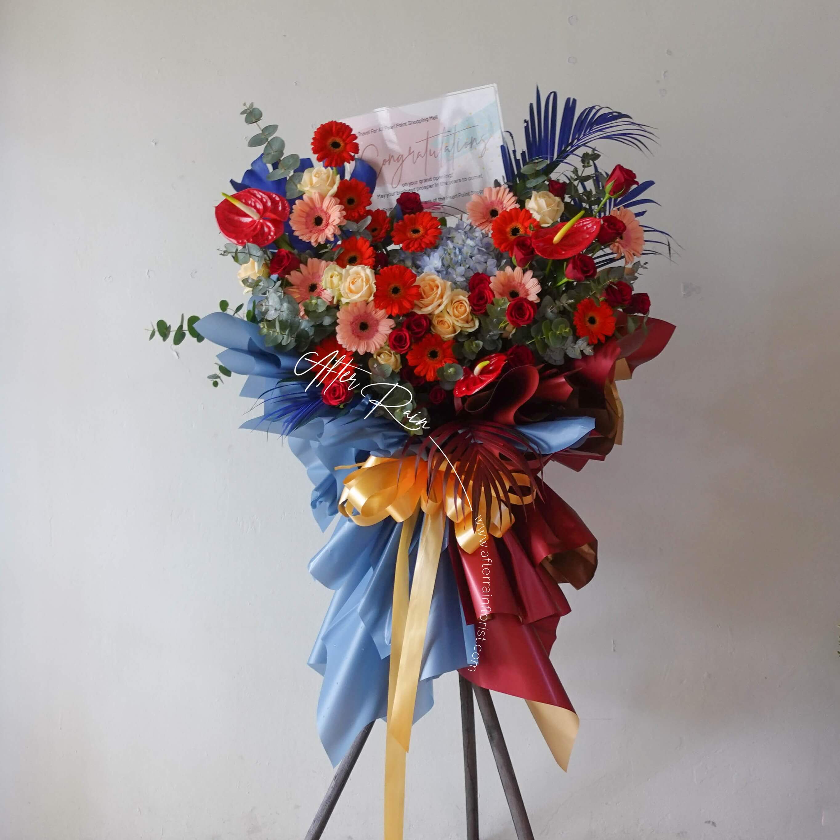 AfterRainFlorist_New_Business_Opening_Flower_Stand_Blue_Red_Color_PJ_Florist_KL_Klang_Valley_Flower_Gift_Delivery_Services